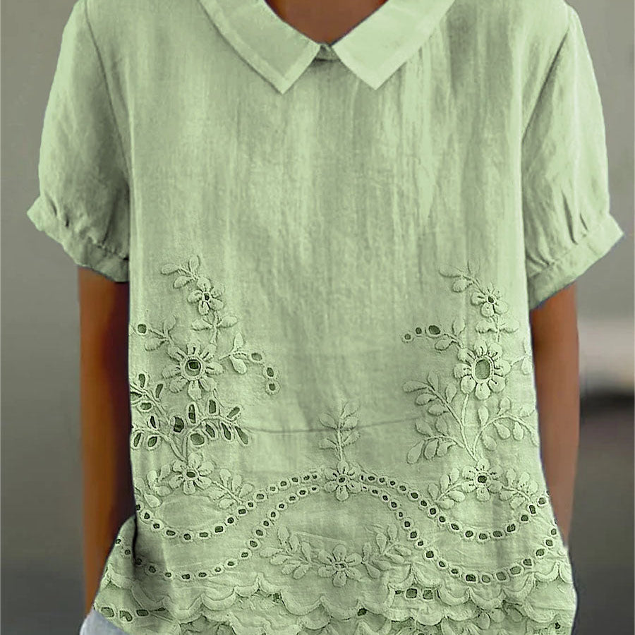 Tabea | Bluse mit Blumenstickerei