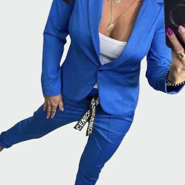 Ella - Damen lockeres Set aus Hose und Blazer