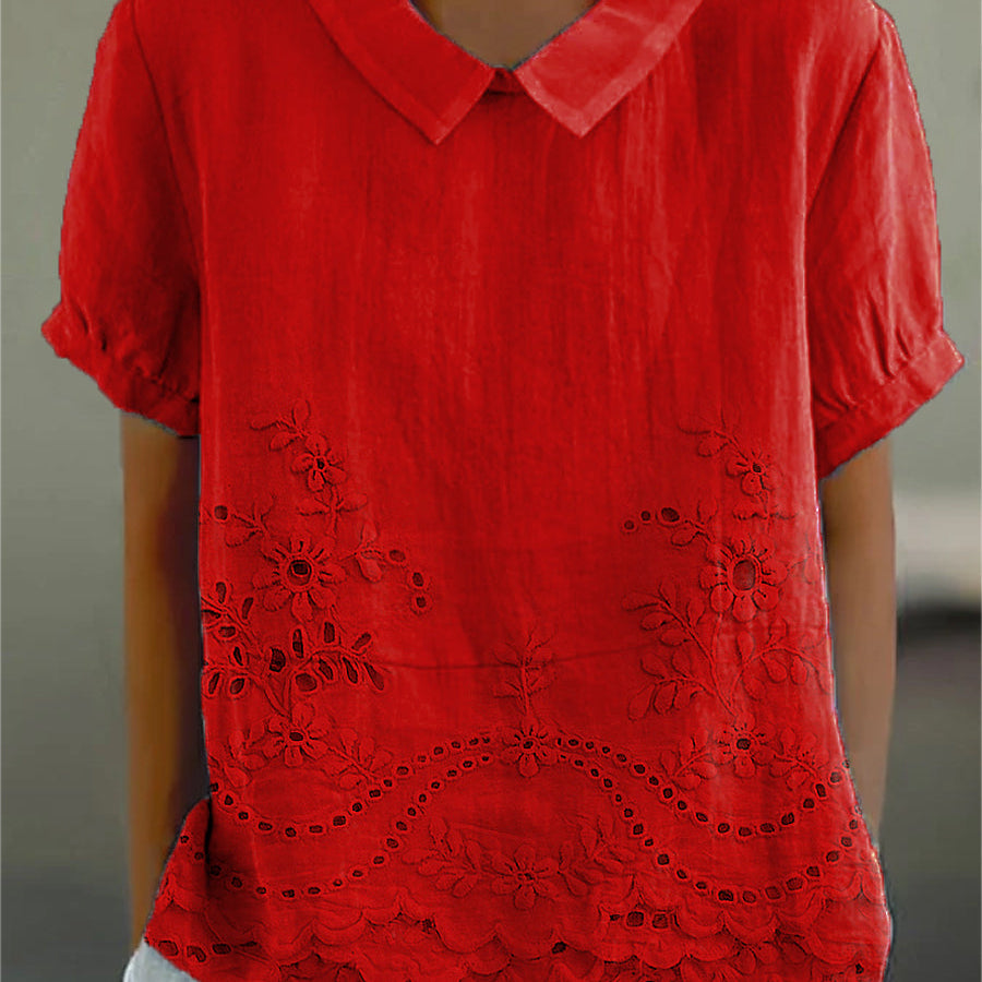 Tabea | Bluse mit Blumenstickerei