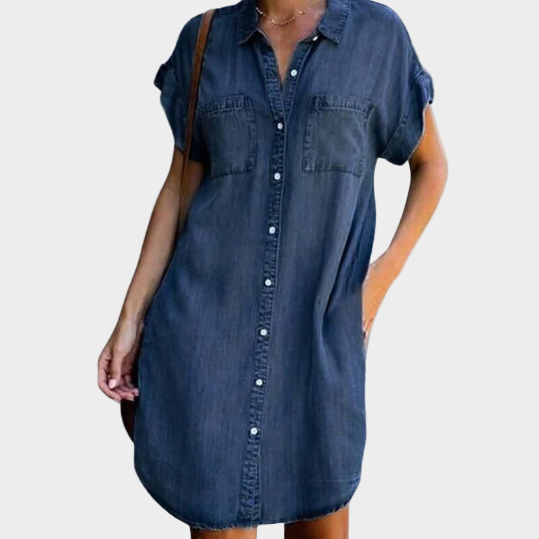 Anna - Lockere Jeanskleid
