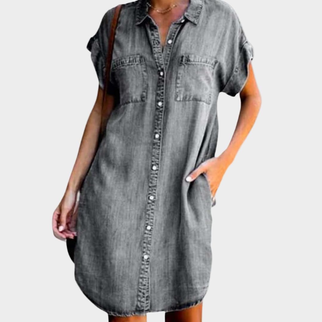 Anna - Lockere Jeanskleid