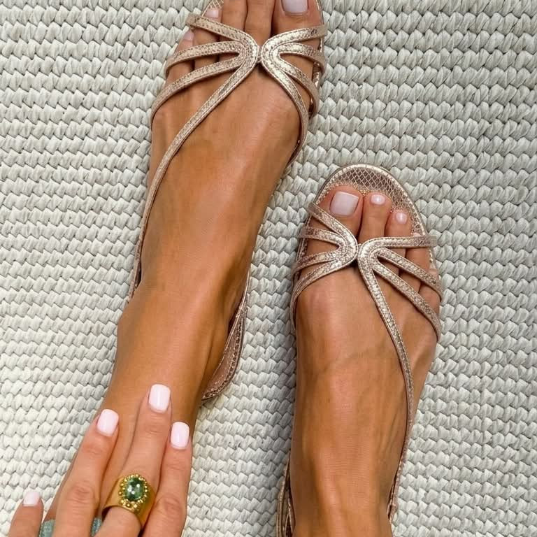 Rita | Goldene Sandalen Eleganz des Sommers