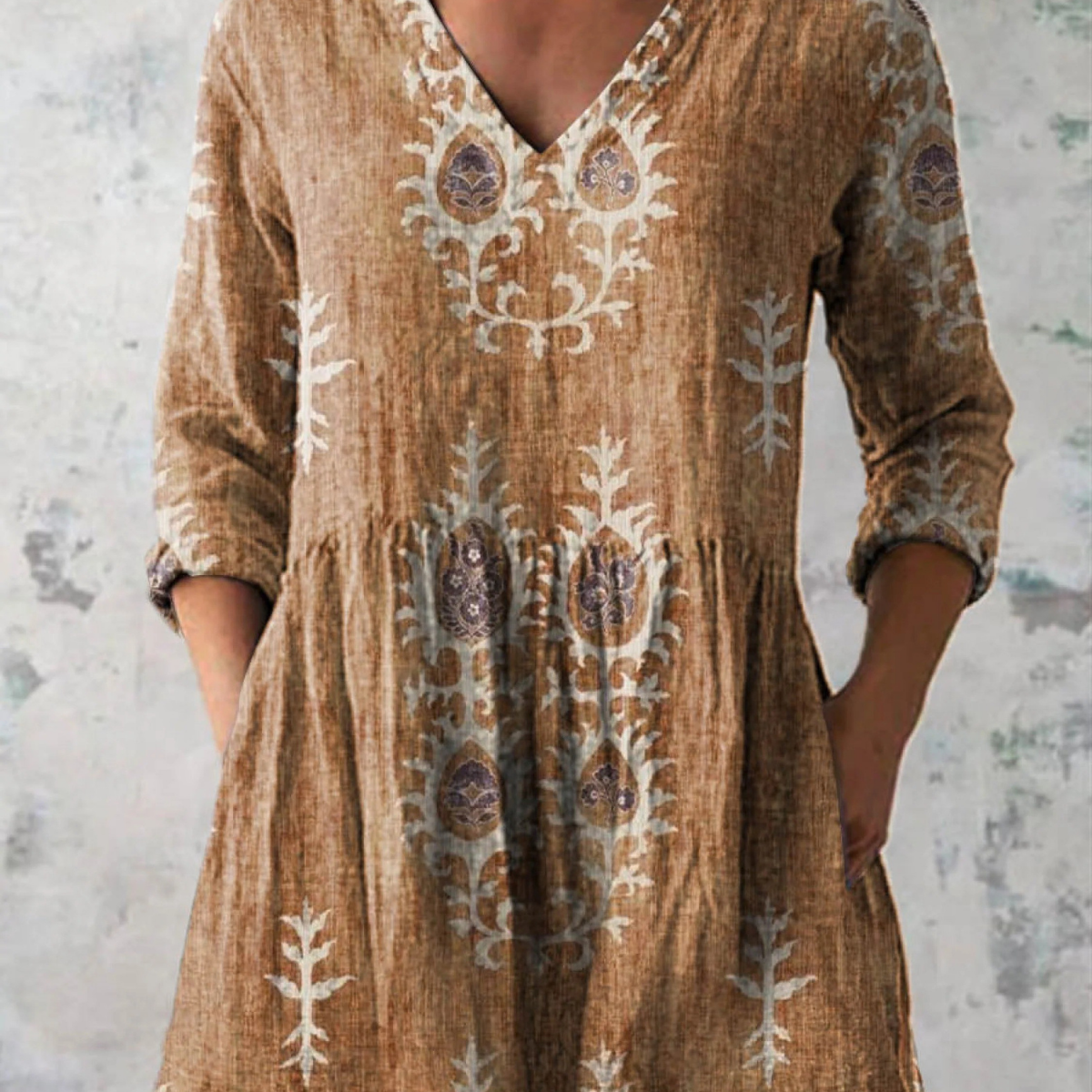 Frederike | Lange Bluse mit V-Ausschnitt