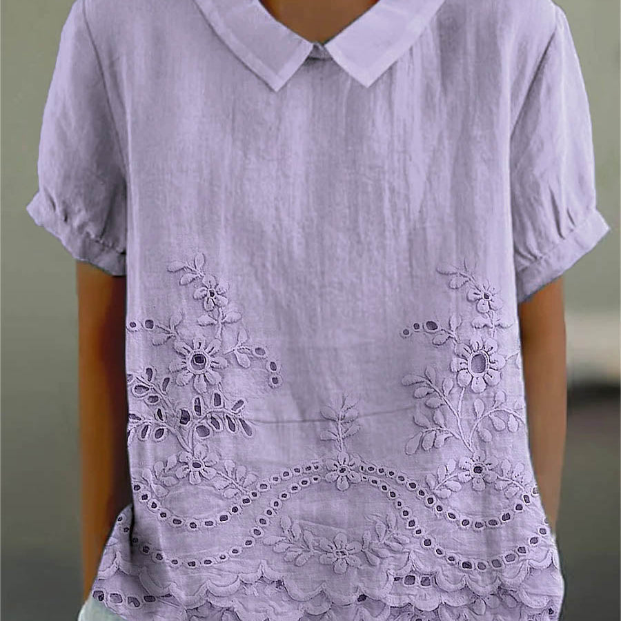Tabea | Bluse mit Blumenstickerei