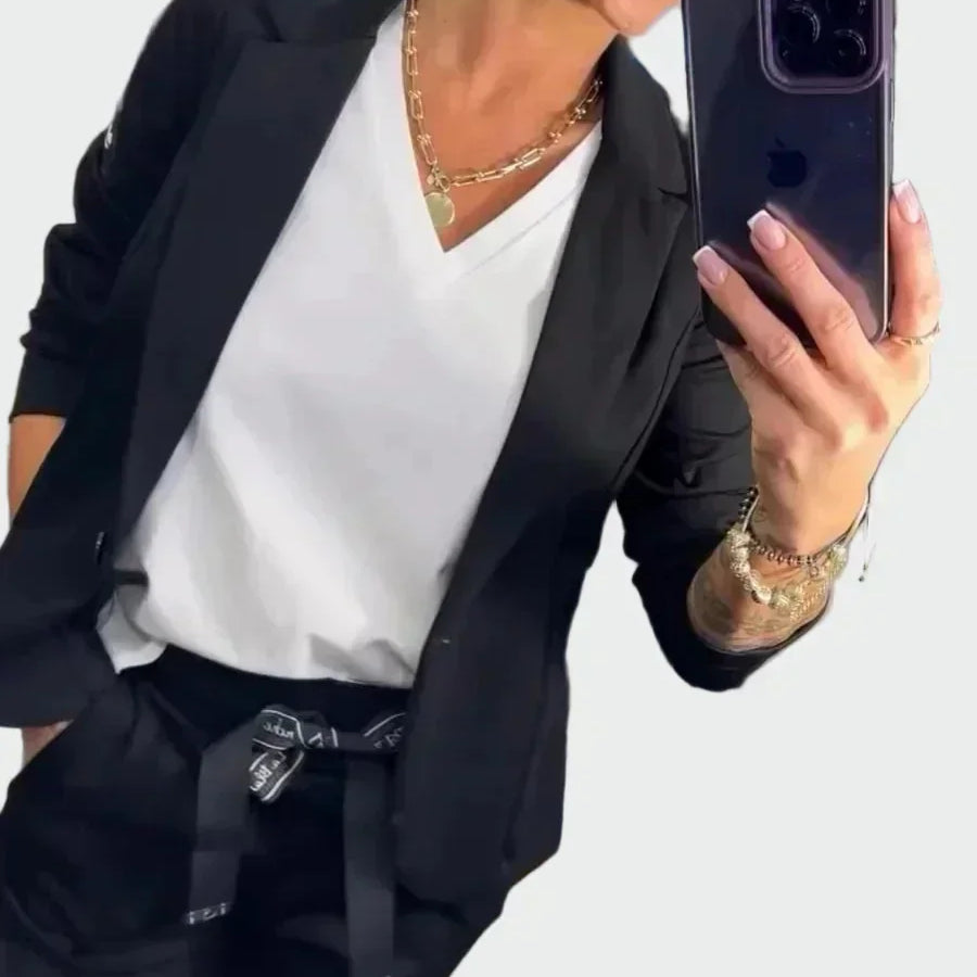 Ella - Damen lockeres Set aus Hose und Blazer