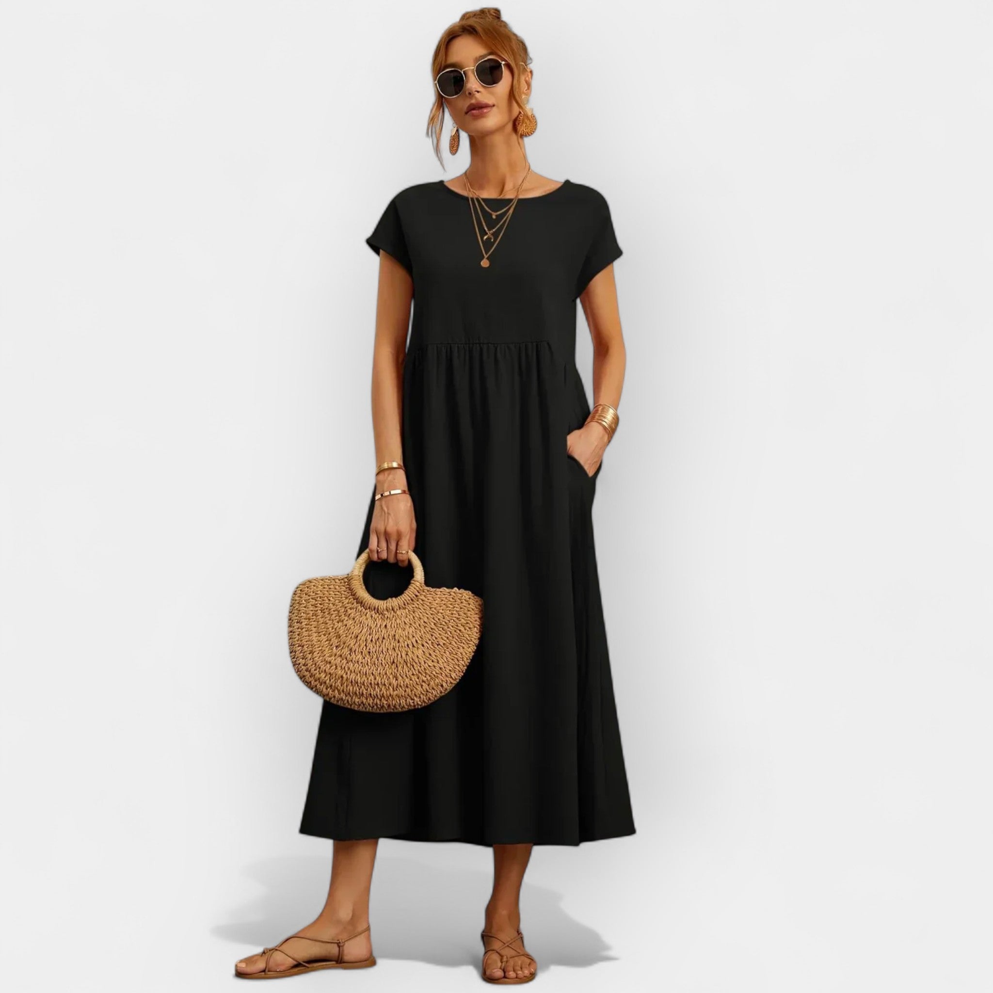 Leichte Baumwollkleider mit Taschen
