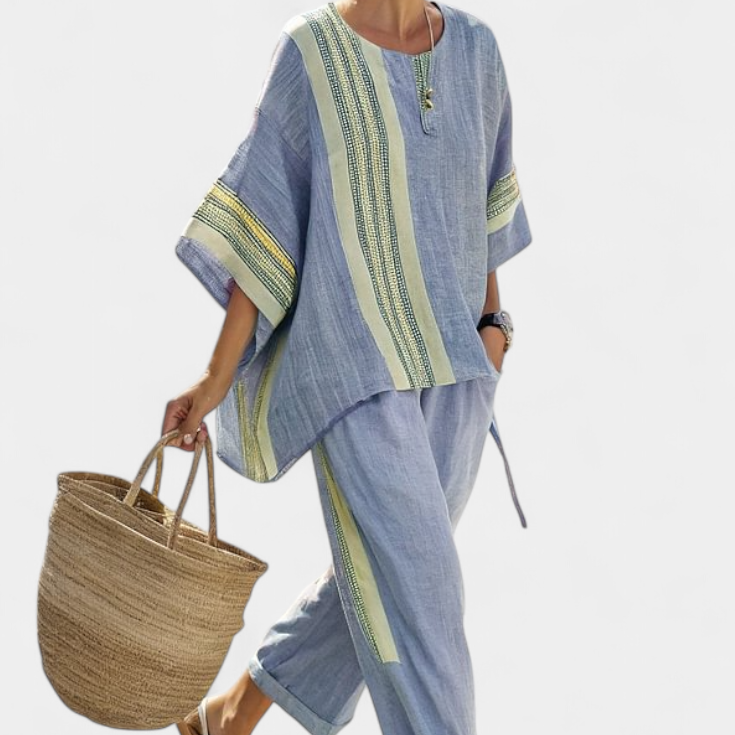 Lorena - Boho Set aus Leinen und Bambus