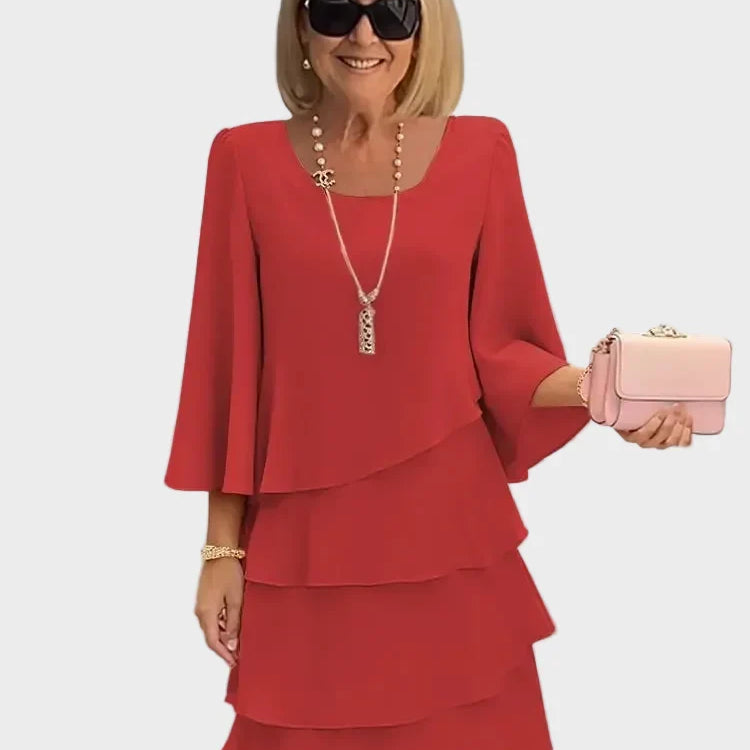 Élise – Elegante Kleid mit lockerer Passform und Rüschen
