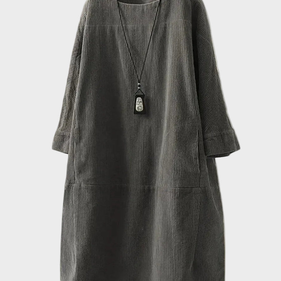 Ella - Midi aus feinem Cord mit lockerer Passform