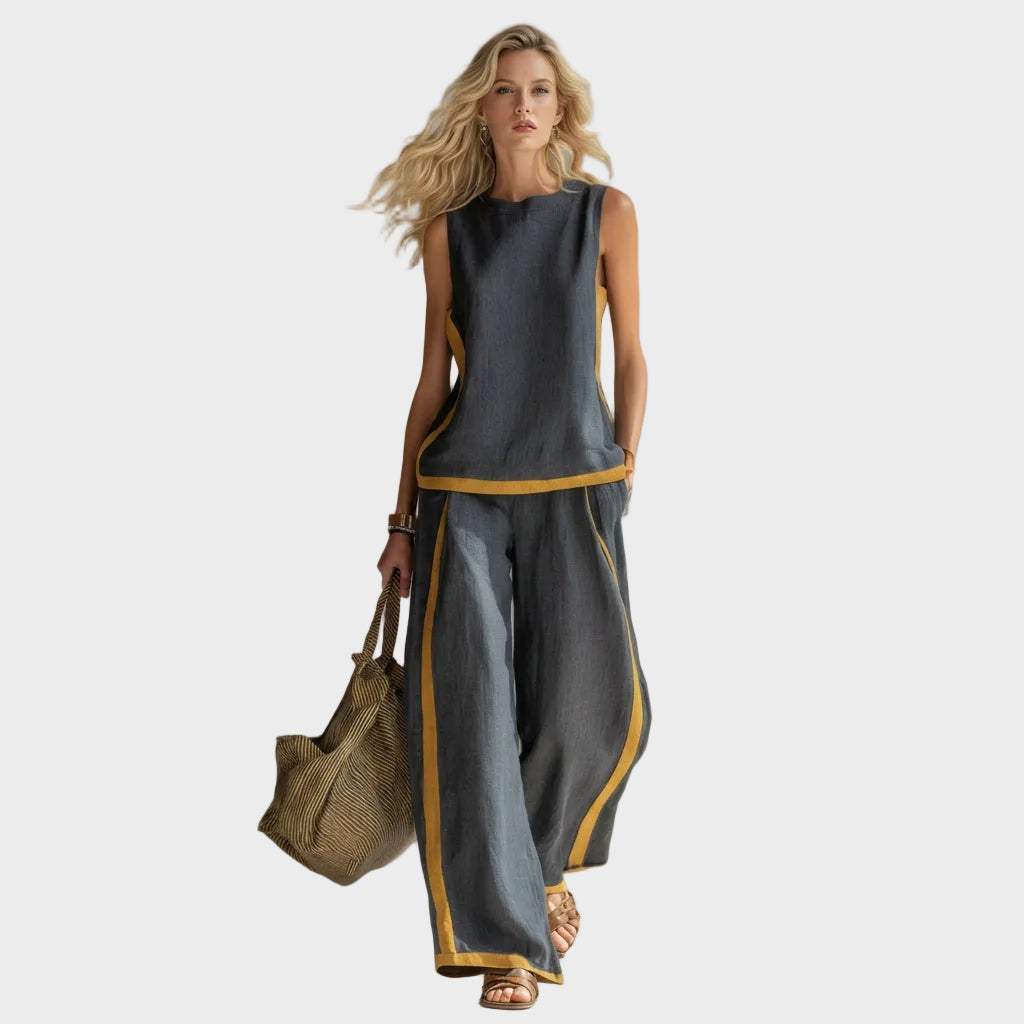 Teresa - Elegantes Set aus Leinenkleidung